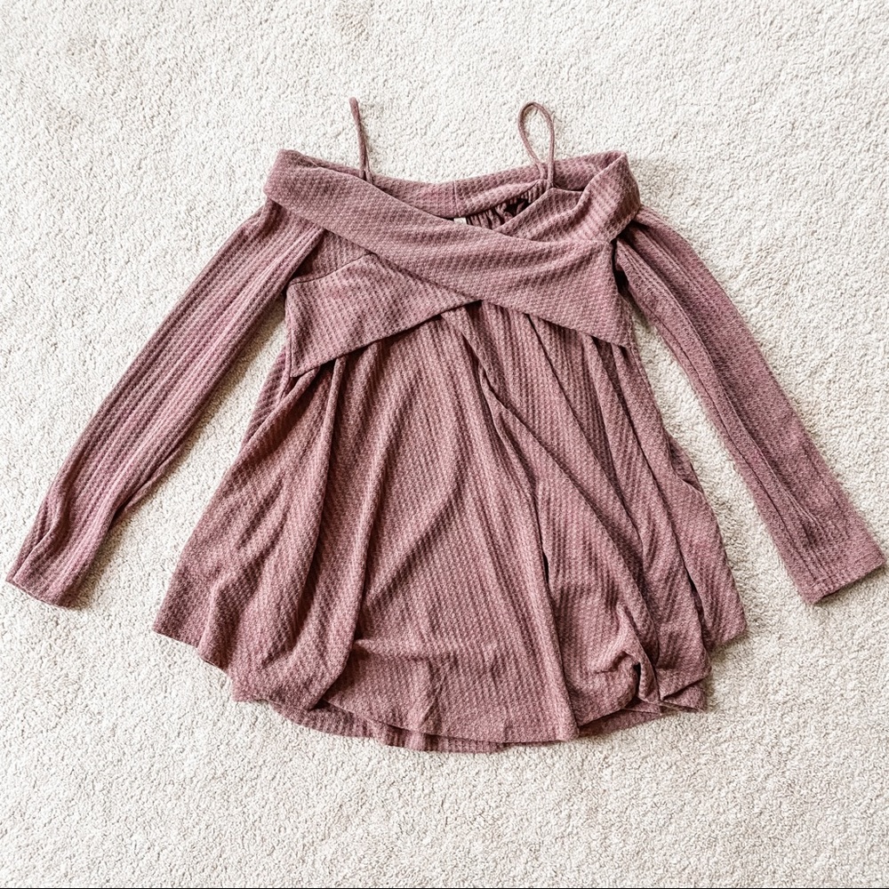 Wishlist Purple Peekaboo Thermal Sweater